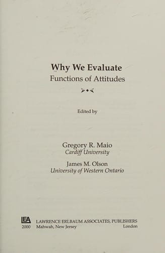 Why we evaluate