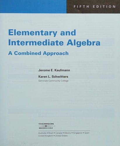 Elementary and intermediate algebra