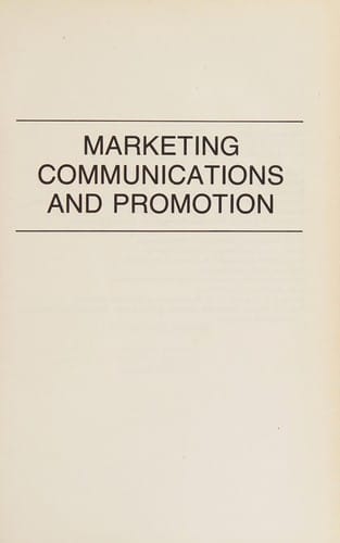 Marketing communications and promotion