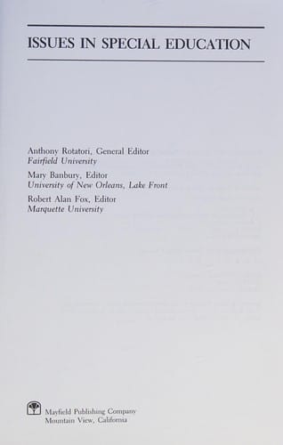 Issues in special education