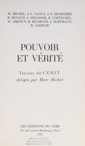 Pouvoir et vérité