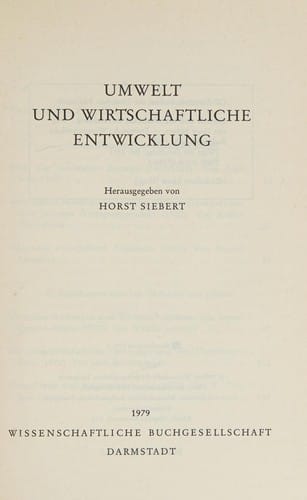 Umwelt und wirtschaftliche Entwicklung