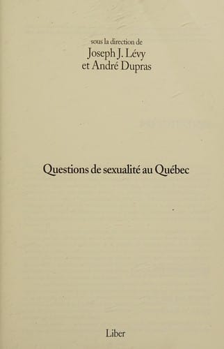 Questions de sexualité au Québec