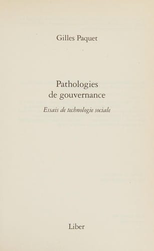 Pathologies de gouvernance