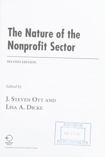 The nature of the nonprofit sector