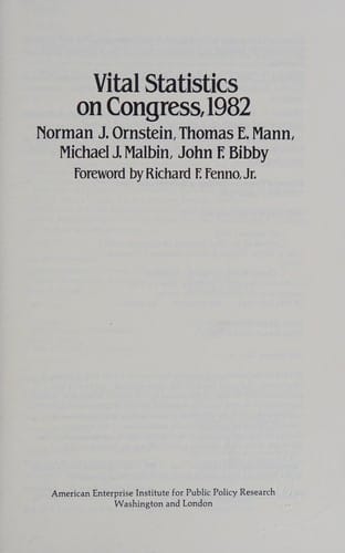 Vital statistics on Congress, 1982