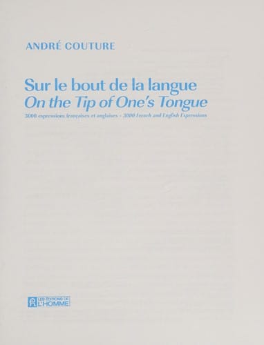 Sur le bout de la langue