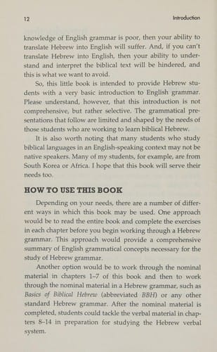 English grammar to ace biblical Hebrew