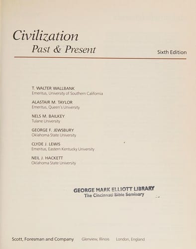 Civilization past & present