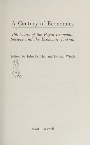 A Century of economics