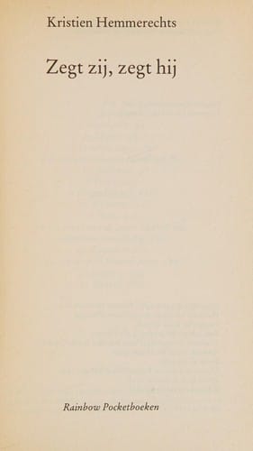 Zegt zij, zegt hij (Rainbow pockets)