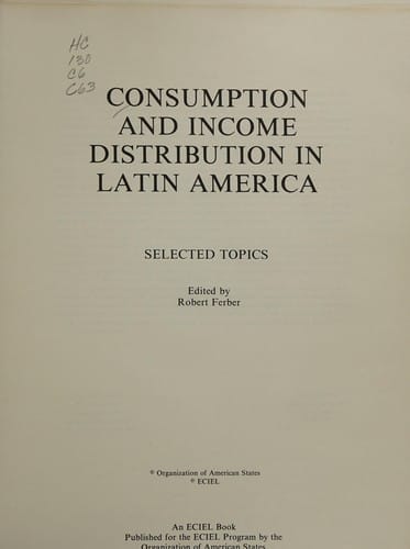 Consumption and income distribution in Latin America