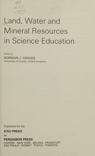 Land, water, and mineral resources in science education