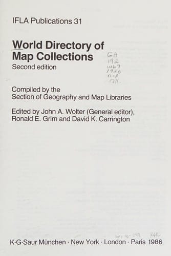 World directory of map collections