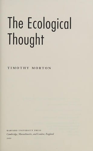 The ecological thought