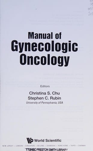 Manual of gynecologic oncology