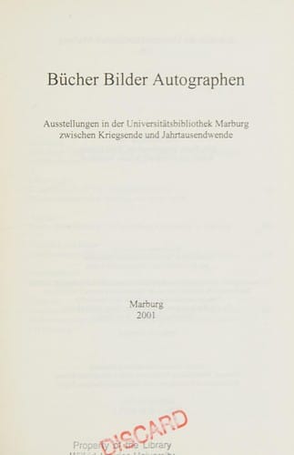 Bücher, Bilder, Autographen