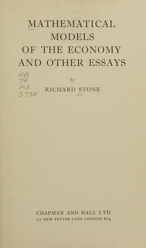 Mathematical models of the economy