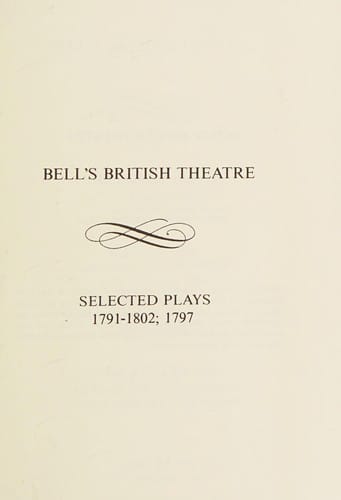 Bell's British theatre