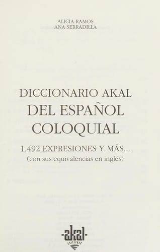 Diccionario Akal del español coloquial