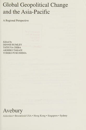 Global geopolitical change and the Asia-Pacific