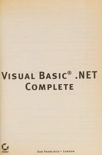 Visual Basic .NET complete