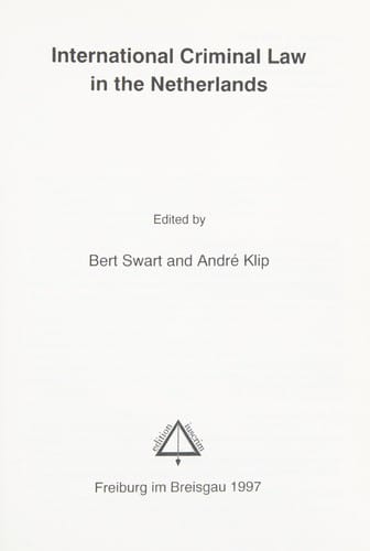 International criminal law in the Netherlands