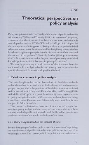 Public policy analysis