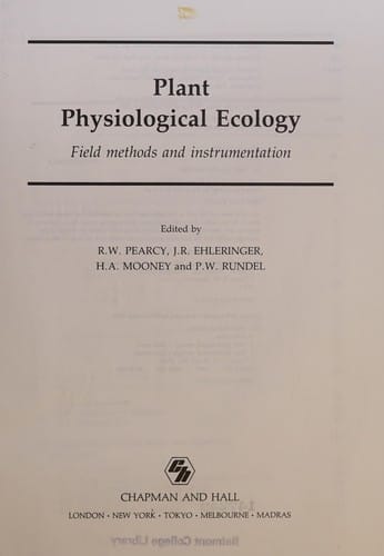 Plant physiological ecology