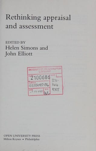 Rethinking appraisal and assessment