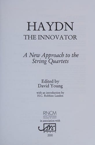 Haydn, the innovator