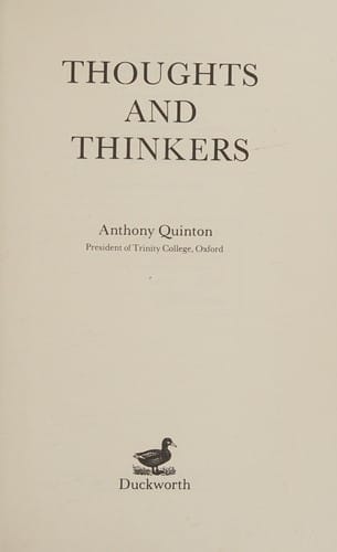 Thoughts and thinkers