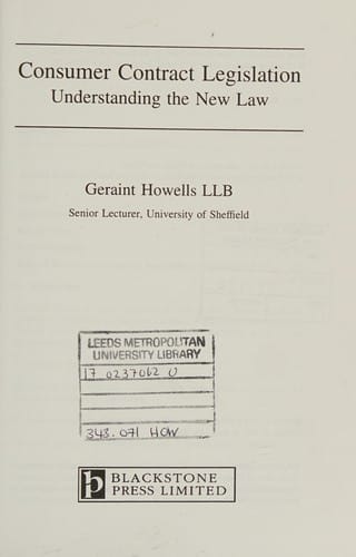 Consumer contract legislation
