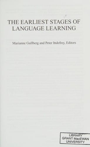 The earliest stages of language learning