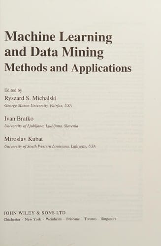 Machine learning and data mining