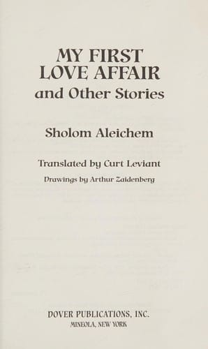 My first love affair and other stories