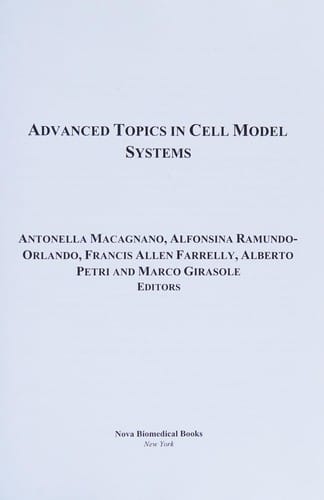 Advanced topics in cell model systems
