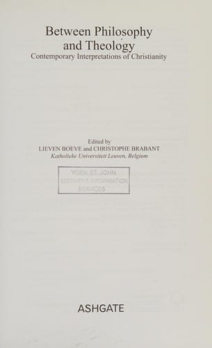 Between philosophy and theology