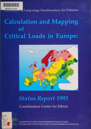 Calculation and mapping of critical loads in Europe