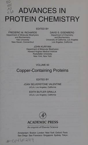 Copper-containing proteins