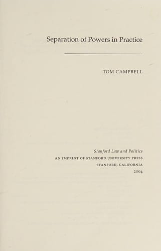 Separation of powers in practice