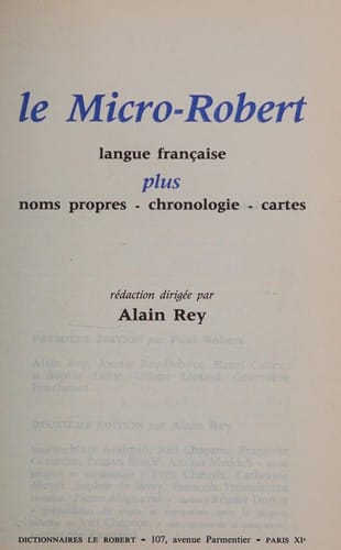 Le micro-Robert
