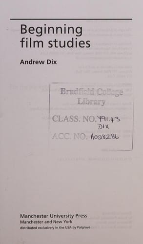 Beginning film studies