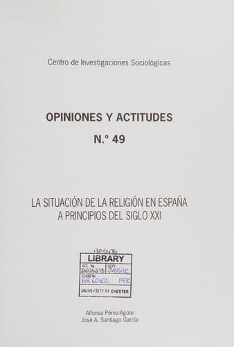 La situación de la religión en España a principios del siglo XXI