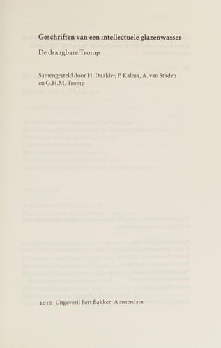 Geschriften van een intellectuele glazenwasser