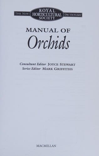 Manual of orchids