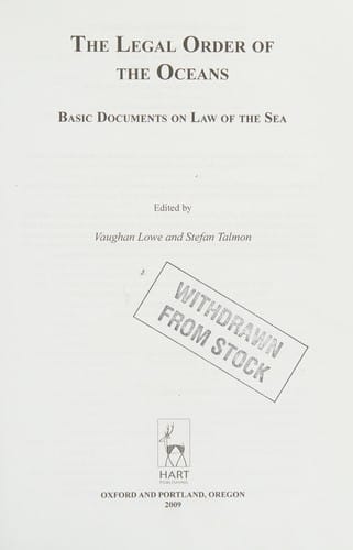 The legal order of the oceans
