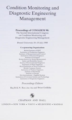 Condition monitoring and diagnostic engineering management