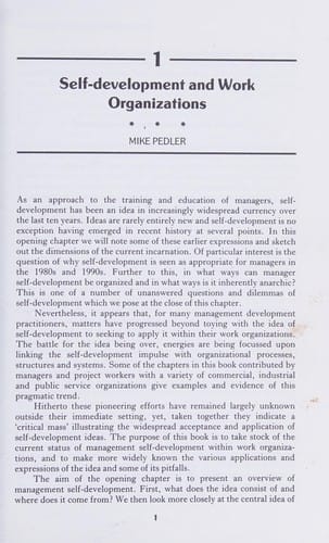 Applying self-developmentin organizations