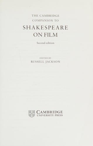 The Cambridge companion to Shakespeare on film